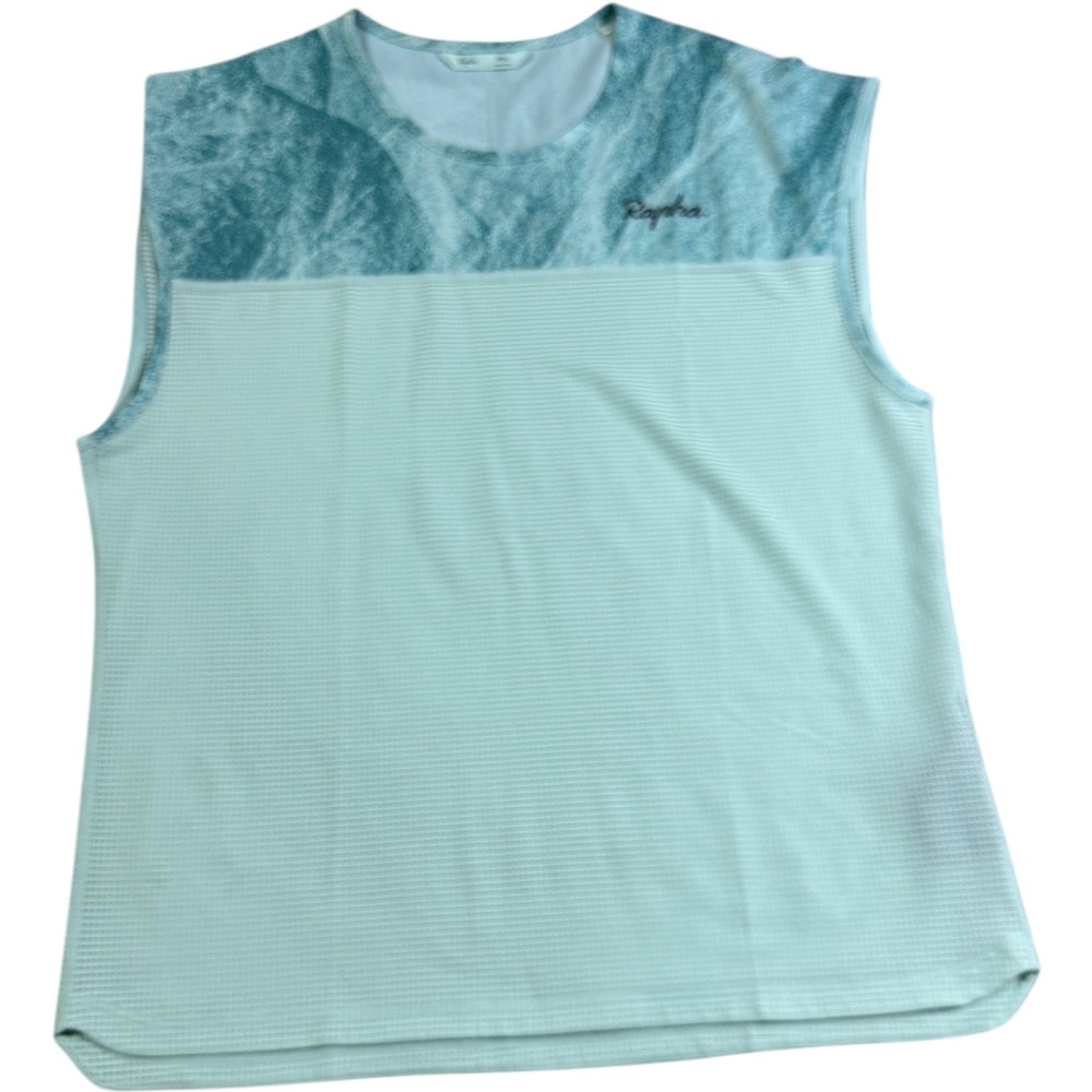 Rapha Women's Small Sleeveless Cycling Top Tank Green‎ Teal Logo Lightweight